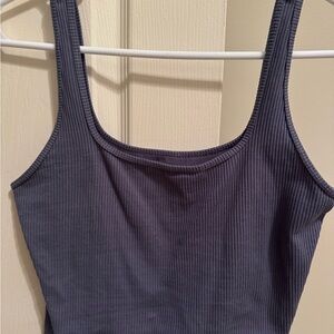Hollister Dark Blue Ribbed Tank Top